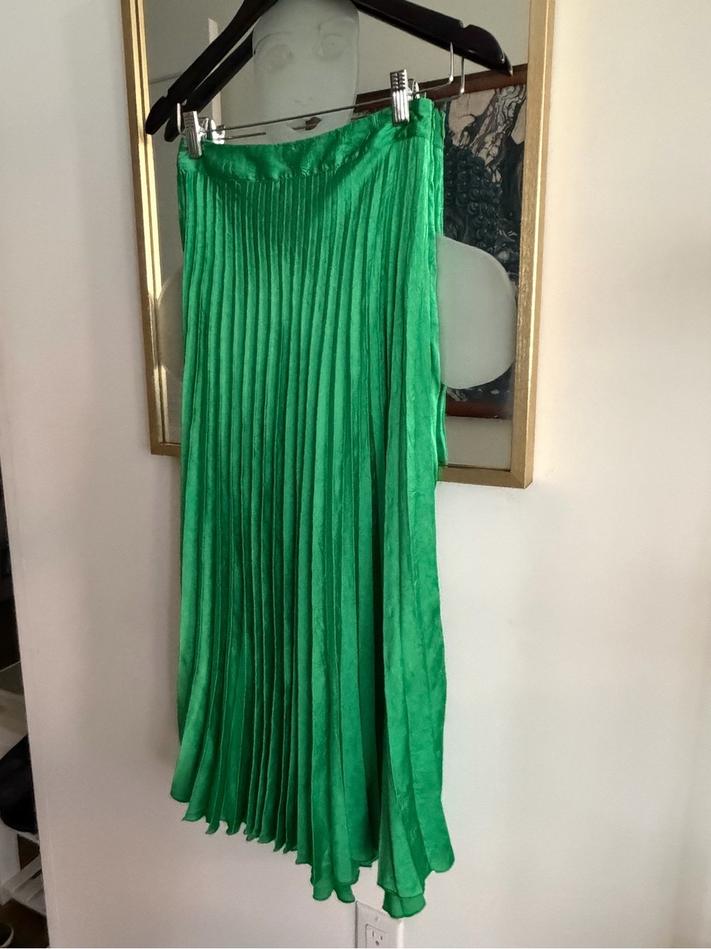 Zara Emerald Green Pleated Maxi Skirt | EUC | Size Small